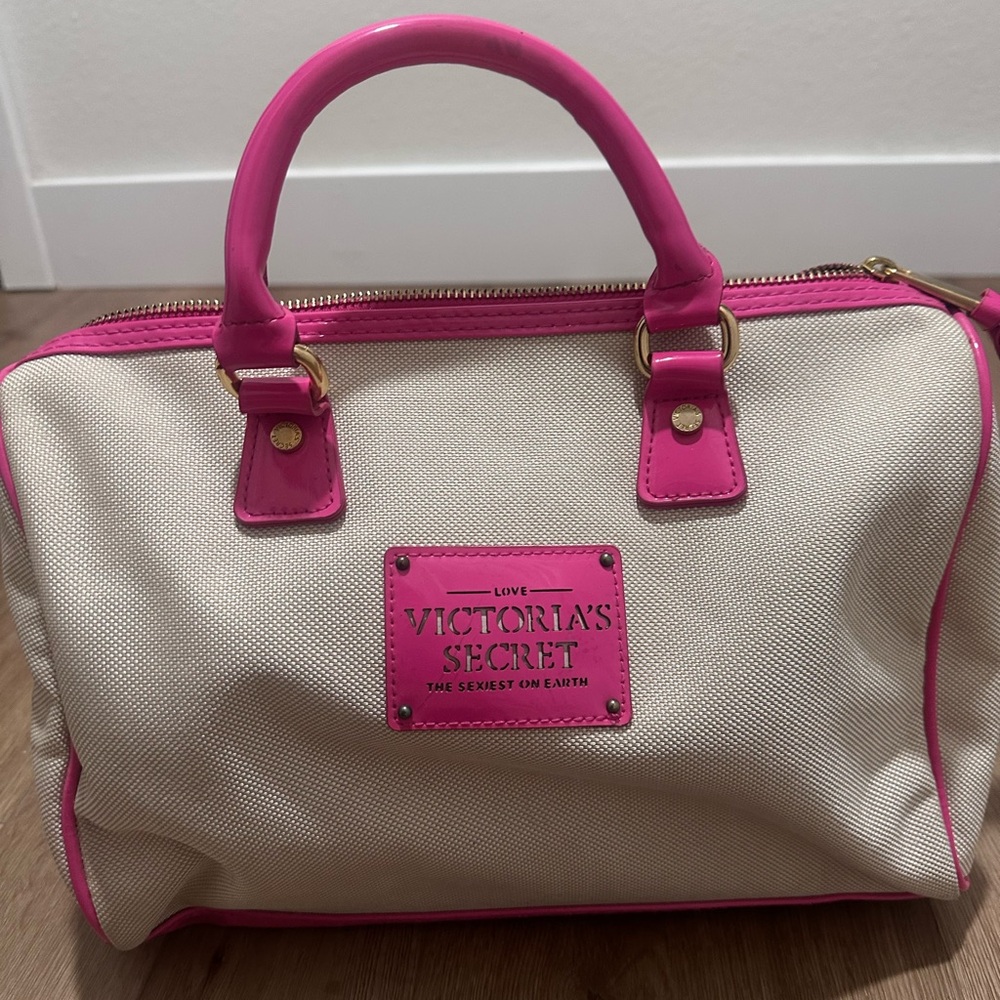 Victoria's Secret Pink and Cream Travel Bag